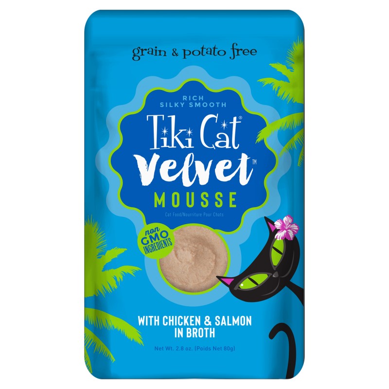 Tiki Cat® Velvet Mousse™-Chicken & Salmon in Broth