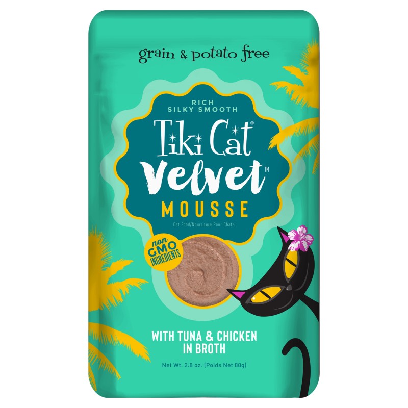 Tiki Cat® Velvet Mousse™-Tuna & Chicken in Broth