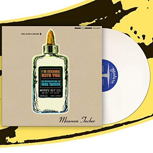Moe Tucker/I'm Sticking With You: An Introduction To Moe Tucker@White vinyl in a Warholian jacket with removable sticker