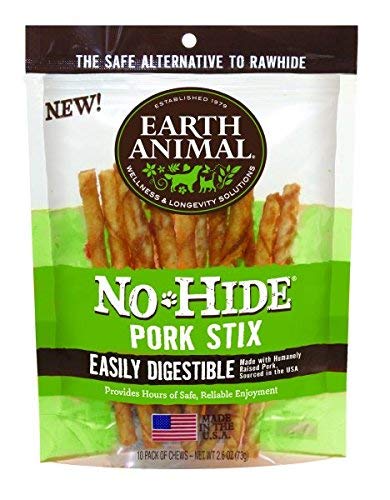 Earth Animal Dog Chew - No-Hide Pork Stix-10 count