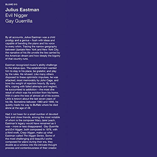 Julius Eastman/Evil N*gger/Gay Guerrilla@LP