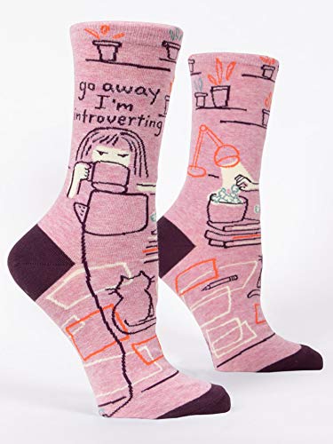 Women's Crew Socks/Go Away I'M Introverting@SW504