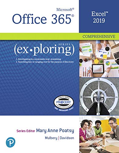 Mary Anne Poatsy Exploring Microsoft Office Excel 2019 Comprehensiv 
