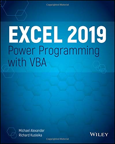 Michael Alexander Excel 2019 Power Programming With Vba 