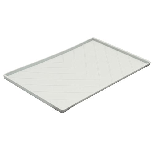 Messy Mutts Silicone Non-Slip Dog Bowl Mat with Raised Edge-Large 24" x 16"