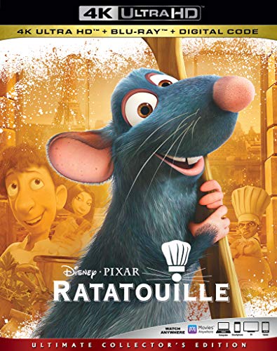 Ratatouille (2007)/Patton Oswalt, Ian Holm, and Lou Romano@G@4K Ultra HD + Blu-ray
