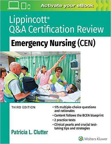 Patricia Clutter Lippincott Q&a Certification Review Emergency Nursing (cen) 0003 Edition; 