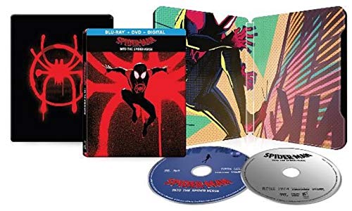 Spider-Man: Into the Spider-Verse (2018) (SteelBook) (Best Buy Exclusive)/Shameik Moore, Jake Johnson, and Hailee Steinfeld@PG@Blu-ray + DVD