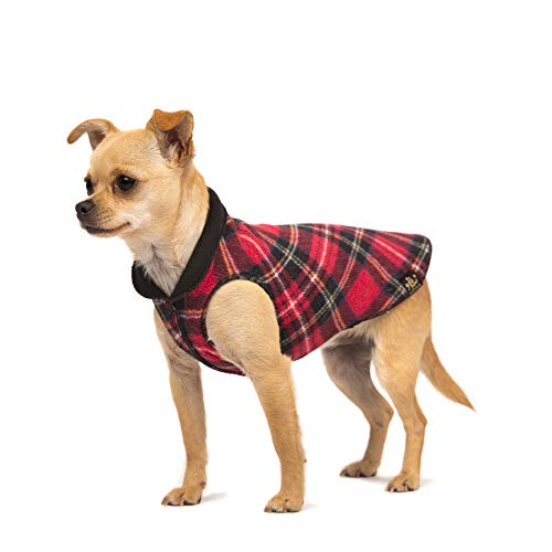 - Fleece Sweater - Red Tartan/Black