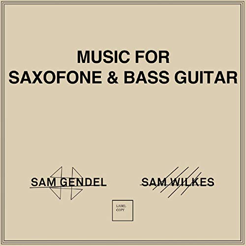 Sam Gendel & Sam Wilkes/Music for Saxofone & Bass Guitar