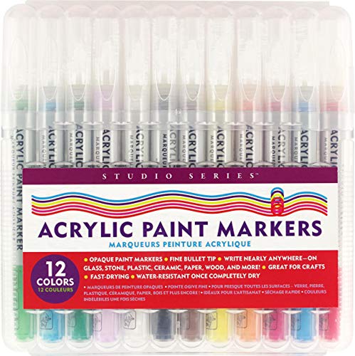 Peter Pauper Press Inc/Studio Series Acrylic Paint Marker Set (12-Piece S