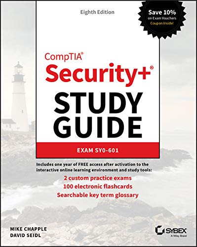 Mike Chapple Comptia Security+ Study Guide Exam Sy0 601 0008 Edition; 