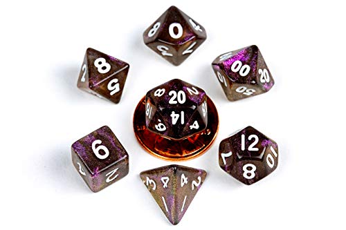 Dice Set Mini/Stardust Polydice Supervolcano@7pc Set@Metallic Dice