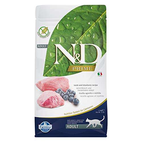 Farmina N&D Prime Dry Cat Kibble - Lamb & Blueberry