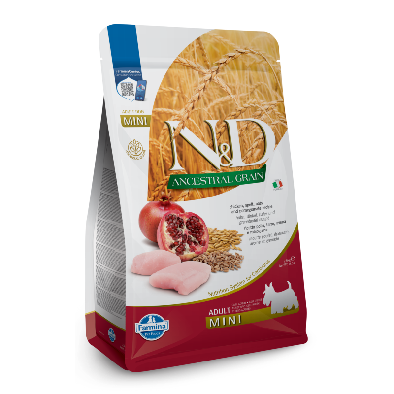 Farmina N&D Ancestral Grain Canine Chicken & Pomegranate Adult Mini