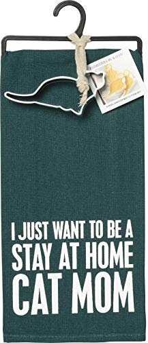Primitives by Kathy Kitchen Towel & Cookie Cutter Set-I Just Want to Be a Stay at Home Cat Mom