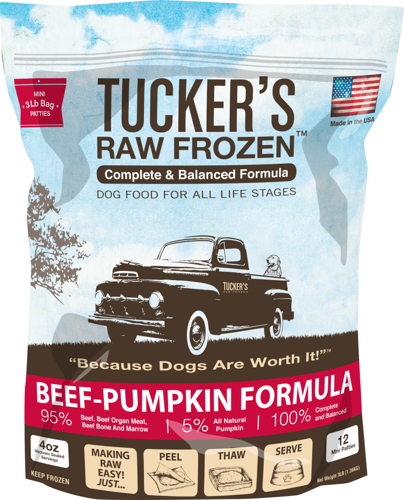 Tucker's Raw Frozen Beef-Pumpkin Formula for Dogs