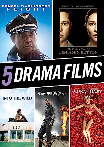 5 Drama Films/Flight / Benjamin Button / Into Wild / There Will Be Blood / American Beauty