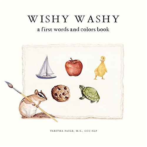 Tabitha Paige Wishy Washy A Board Book Of First Words And Colors For Growin 