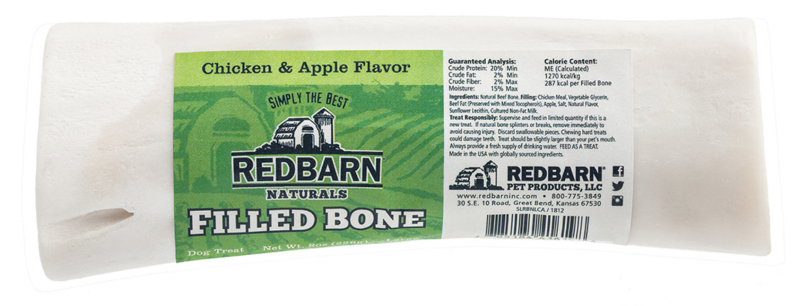Redbarn Dog Chew - Chicken & Apple Filled Bone