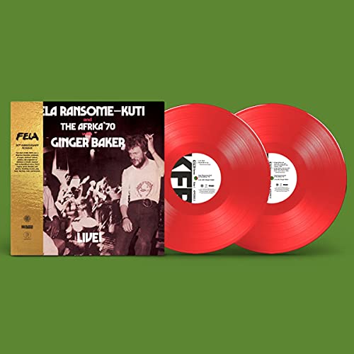 Fela Kuti/Fela Live With Ginger Baker (RED VINYL)@2 LP w/ etched D-side