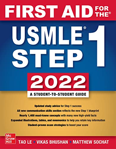 Tao Le First Aid For The Usmle Step 1 2022 Thirty Second 0032 Edition; 