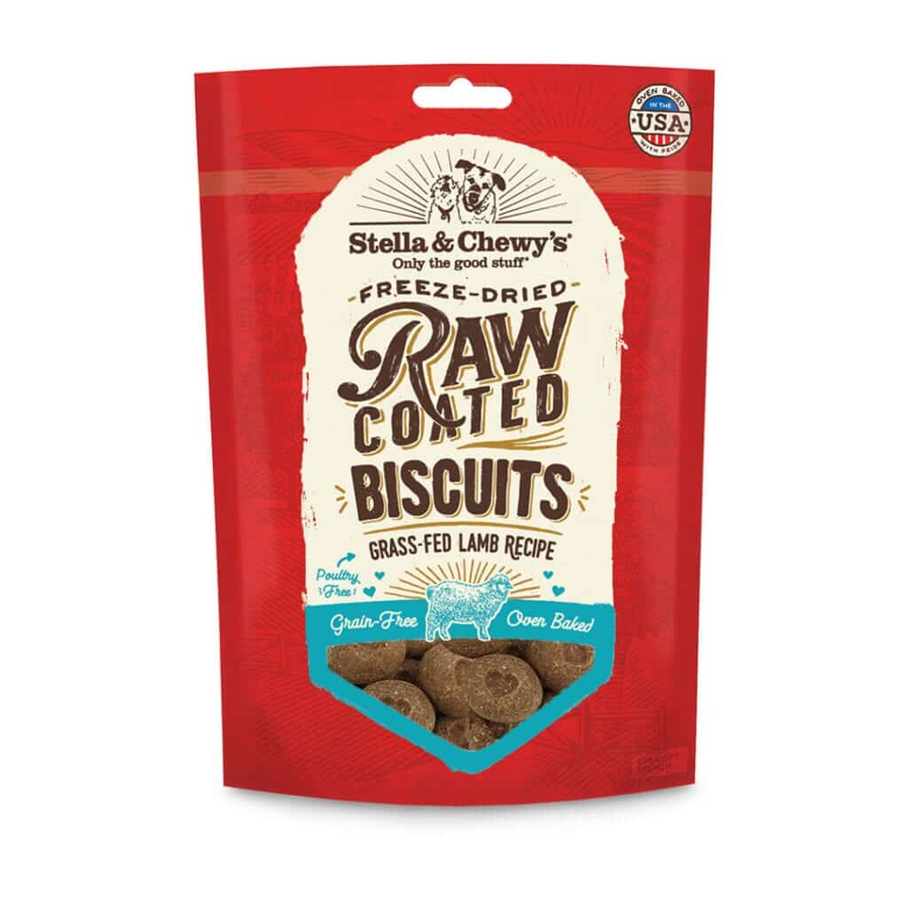 Stella & Chewy's Grass-Fed Lamb Raw Coated Biscuits