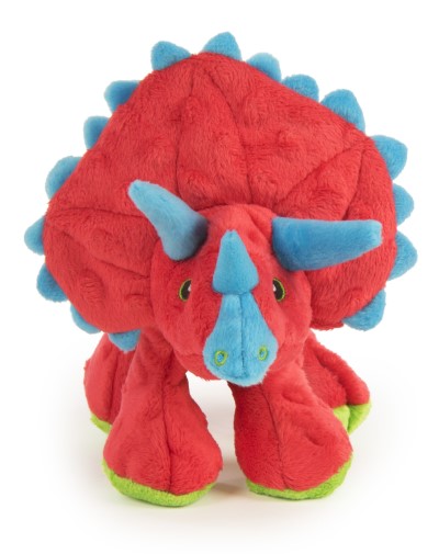 goDog® Dinos Frills with Chew Guard Technology Squeaker Plush Dog Toy, Large