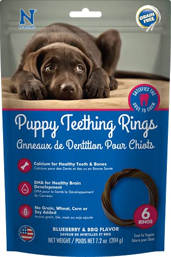 N-Bone® Puppy Teething Rings Grain-Free Blueberry & BBQ