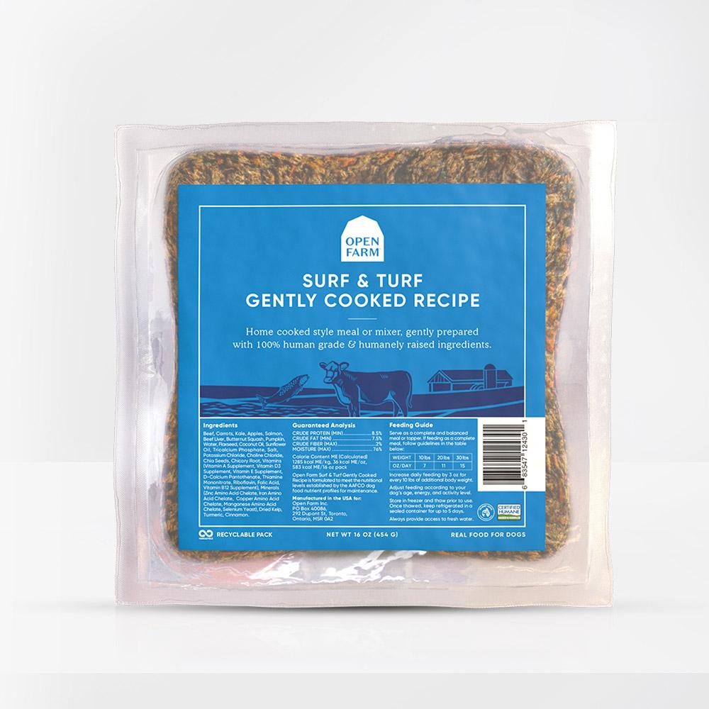 Open Farm Surf & Turf Gently Cooked Recipe Real Food for Dogs