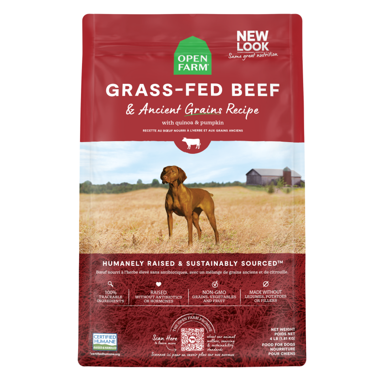 Open Farm Grass-Fed Beef & Ancient Grains Dry Dog Food