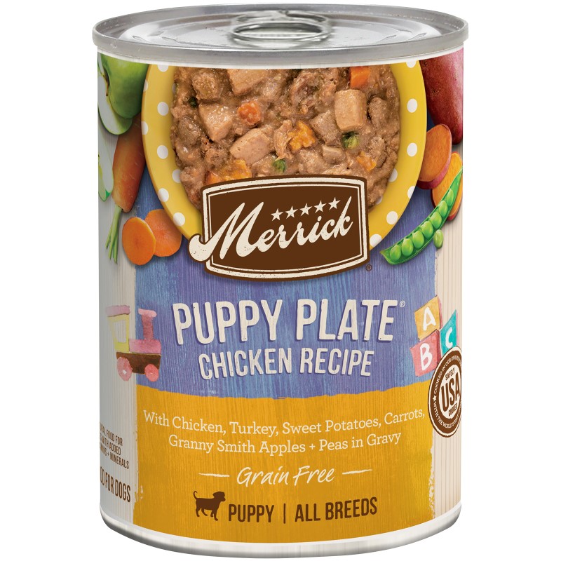 Merrick Grain Free Puppy Plate Chicken Recipe in Gravy Canned Dog Food