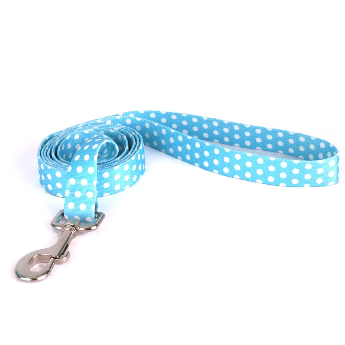 Yellow Dog - New Blue Polka Dot Leash