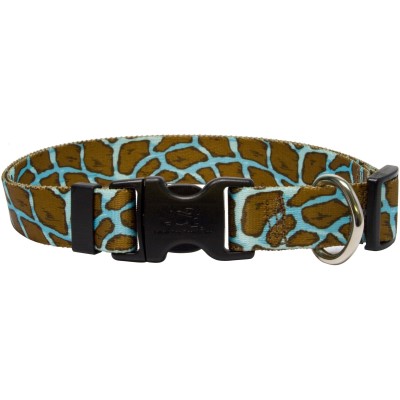 Yellow Dog - Giraffe Teal Collar