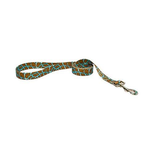 Yellow Dog - Giraffe Teal Leash