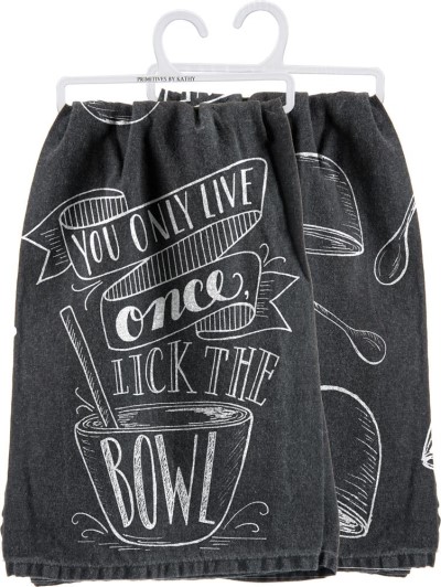 Primitives by Kathy Dish Towel - Lick the Bowl