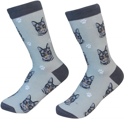 Sock Daddy Breed Socks, Silver Tabby Cat