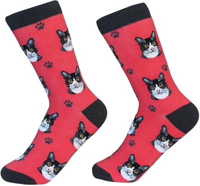 Sock Daddy Breed Socks, Black and White Cat