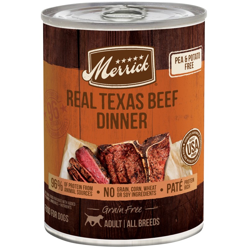 Merrick Grain Free Real Texas Beef Dinner Canned Dog Food