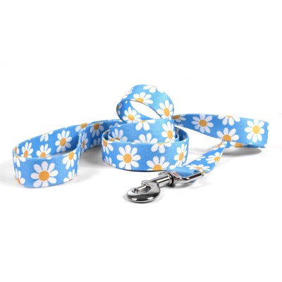 Yellow Dog - Blue Daisy Leash