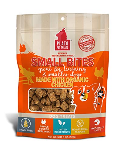 Plato Pet Treats Small Bites Chicken Meaty Morsel Dog Treats