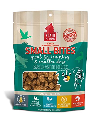 Plato Pet Treats Small Bites Duck Meaty Morsel Dog Treats