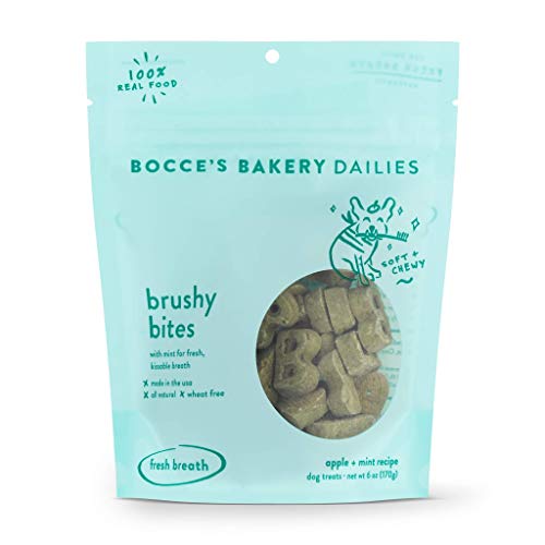 Bocce's Soft & Chewy Brushy Bites Treats 6oz-Brushy Bites