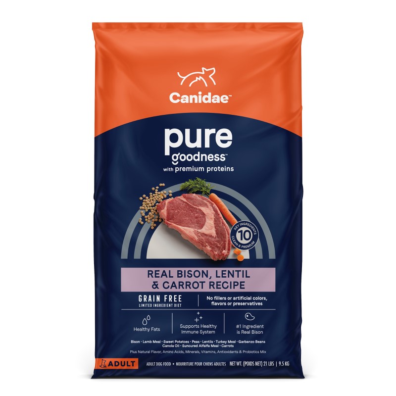 Canidae® Pure Farm to Bowl Free-Range Bison, Lentil & Carrot Grain Free Recipe Dry Dog Food