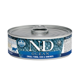Farmina N&D Feline Tuna, Cod, & Shrimp Adult Wet Food