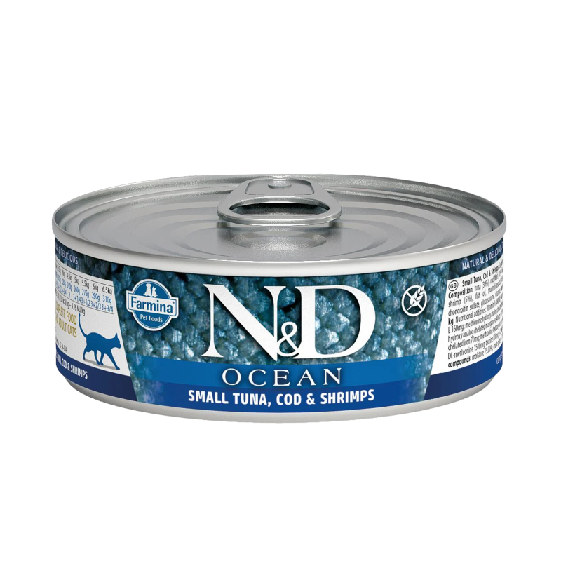 Farmina N&D Feline Tuna, Cod, & Shrimp Adult Wet Food