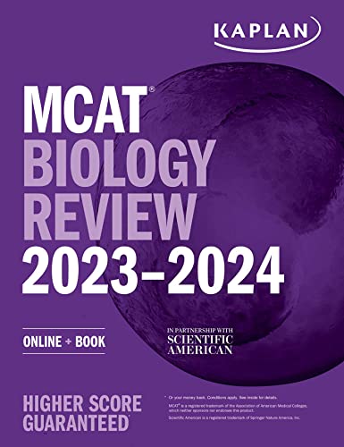 Kaplan Test Prep Mcat Biology Review 2023 2024 Online + Book 