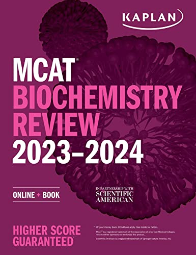 Kaplan Test Prep Mcat Biochemistry Review 2023 2024 Online + Book 