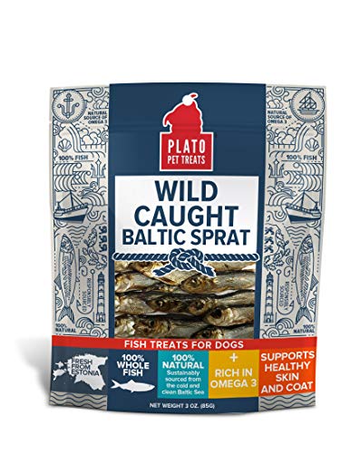 Plato Pet Treats Wild Caught Baltic Sprat Fish Dog Treats