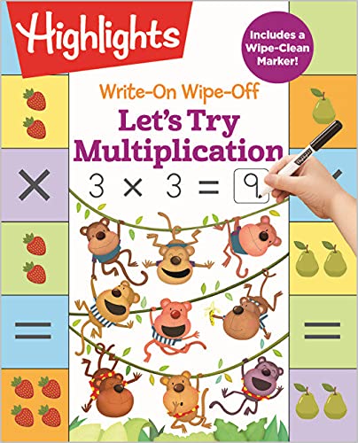 Highlights Learning Write On Wipe Off Let's Try Multiplication 